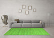 Machine Washable Abstract Green Modern Area Rugs in a Living Room,, wshabs4823grn