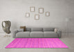 Machine Washable Abstract Pink Modern Rug in a Living Room, wshabs4823pnk