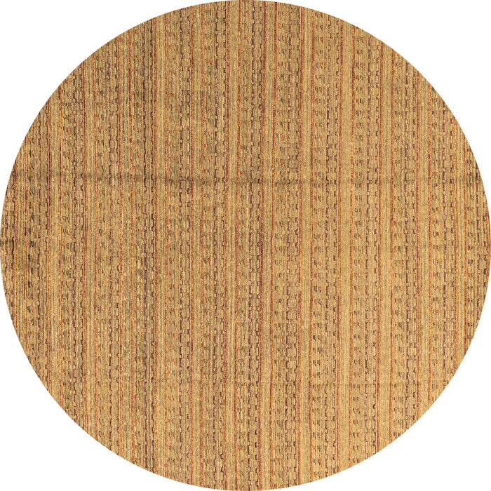 Round Abstract Brown Modern Rug, abs4823brn