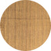 Round Abstract Brown Modern Rug, abs4823brn