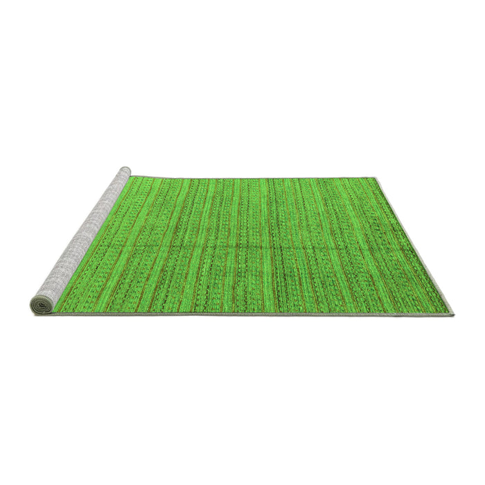 Sideview of Machine Washable Abstract Green Modern Area Rugs, wshabs4823grn