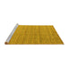 Sideview of Machine Washable Abstract Yellow Modern Rug, wshabs4823yw