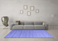 Machine Washable Abstract Blue Modern Rug, wshabs4823blu