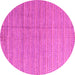 Round Machine Washable Abstract Pink Modern Rug, wshabs4823pnk