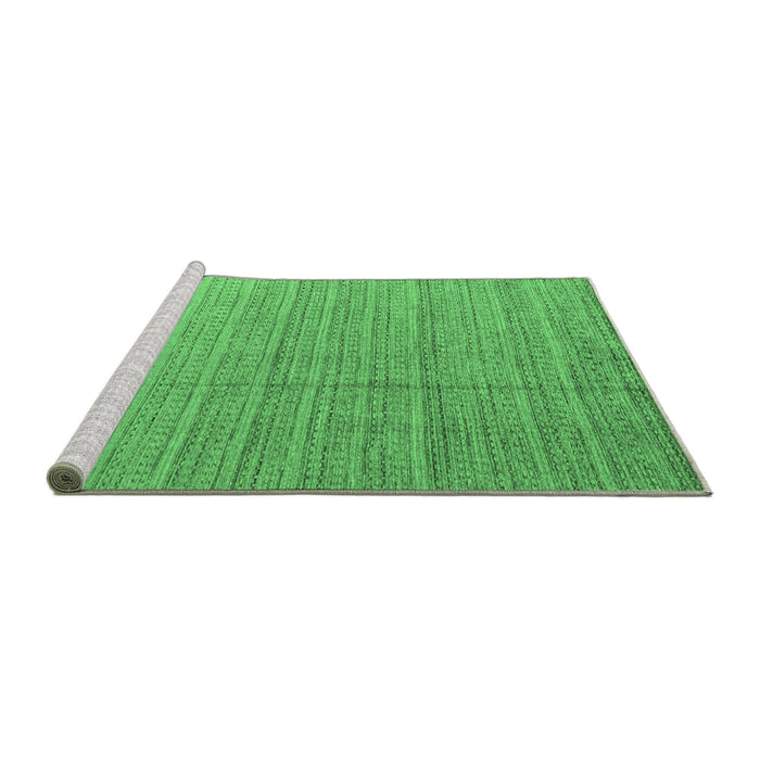 Sideview of Machine Washable Abstract Emerald Green Modern Area Rugs, wshabs4823emgrn