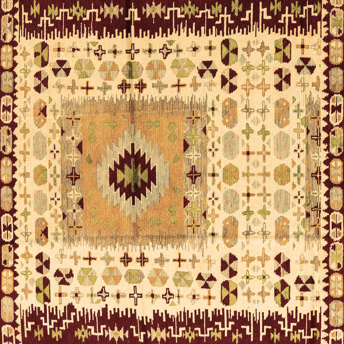 Square Abstract Brown Modern Rug, abs4824brn