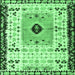 Square Abstract Emerald Green Modern Rug, abs4824emgrn