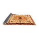 Sideview of Abstract Orange Modern Rug, abs4824org