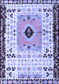 Abstract Blue Modern Rug, abs4824blu