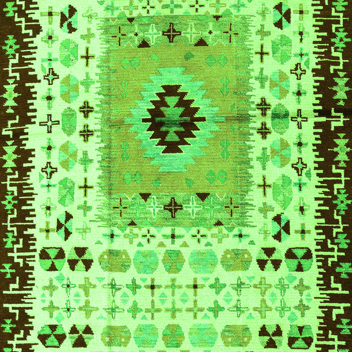 Machine Washable Abstract Green Modern Area Rugs, wshabs4824grn
