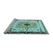 Sideview of Machine Washable Abstract Light Blue Modern Rug, wshabs4824lblu