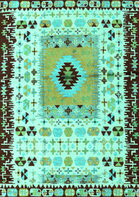 Abstract Turquoise Modern Rug, abs4824turq