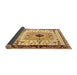 Sideview of Abstract Brown Modern Rug, abs4824brn