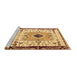 Sideview of Machine Washable Abstract Brown Modern Rug, wshabs4824brn