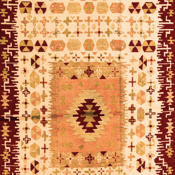 Machine Washable Abstract Orange Modern Area Rugs, wshabs4824org