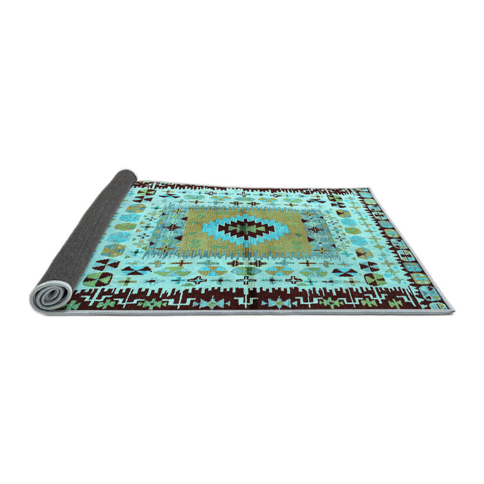 Sideview of Abstract Light Blue Modern Rug, abs4824lblu