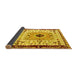 Sideview of Abstract Yellow Modern Rug, abs4824yw