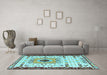 Machine Washable Abstract Light Blue Modern Rug in a Living Room, wshabs4824lblu