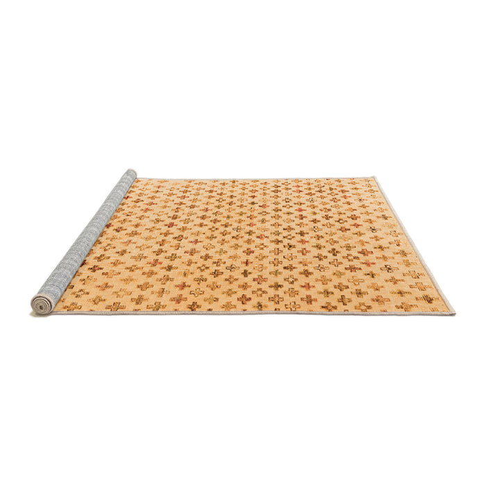 Sideview of Machine Washable Abstract Orange Modern Area Rugs, wshabs4825org