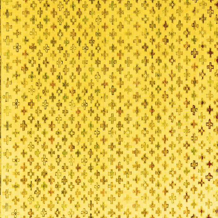 Square Machine Washable Abstract Yellow Modern Rug, wshabs4825yw