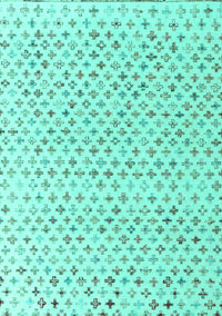 Abstract Turquoise Modern Rug, abs4825turq