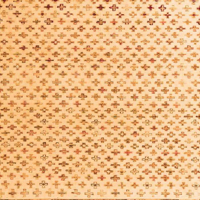 Square Machine Washable Abstract Orange Modern Area Rugs, wshabs4825org