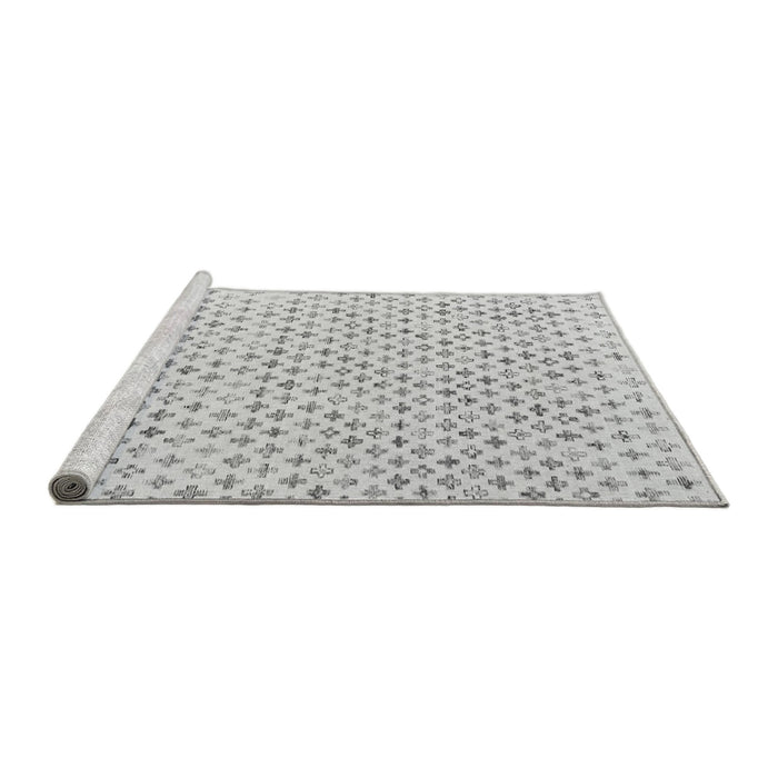 Sideview of Machine Washable Abstract Gray Modern Rug, wshabs4825gry