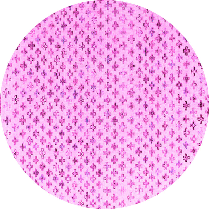 Round Abstract Pink Modern Rug, abs4825pnk