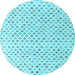 Round Machine Washable Abstract Light Blue Modern Rug, wshabs4825lblu