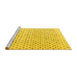 Sideview of Machine Washable Abstract Yellow Modern Rug, wshabs4825yw