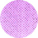 Round Abstract Purple Modern Rug, abs4825pur