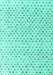 Machine Washable Abstract Turquoise Modern Area Rugs, wshabs4825turq