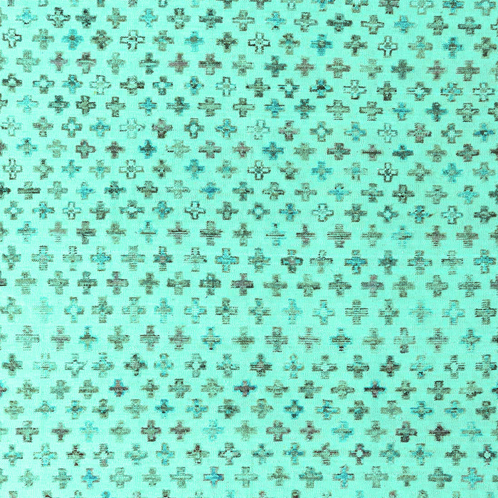 Machine Washable Abstract Turquoise Modern Area Rugs, wshabs4825turq