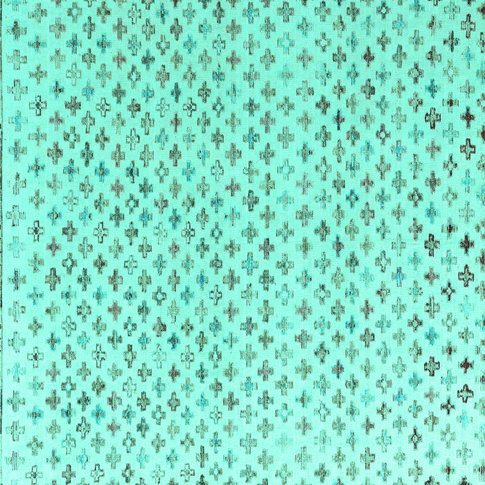Square Abstract Turquoise Modern Rug, abs4825turq