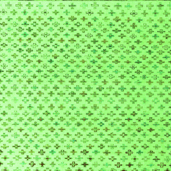 Square Machine Washable Abstract Green Modern Area Rugs, wshabs4825grn
