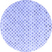 Round Abstract Blue Modern Rug, abs4825blu