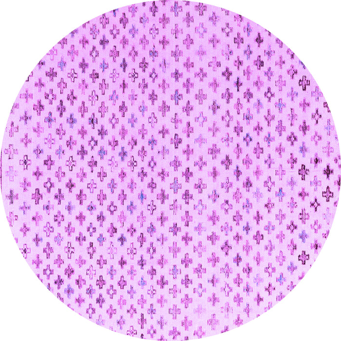 Round Machine Washable Abstract Purple Modern Area Rugs, wshabs4825pur