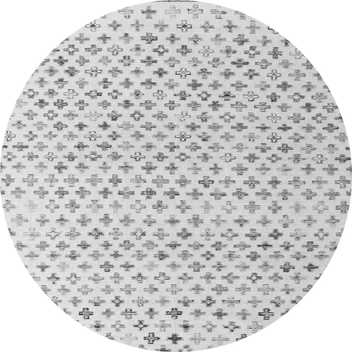 Round Machine Washable Abstract Gray Modern Rug, wshabs4825gry