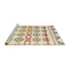 Sideview of Machine Washable Abstract Khaki Gold Rug, wshabs4826