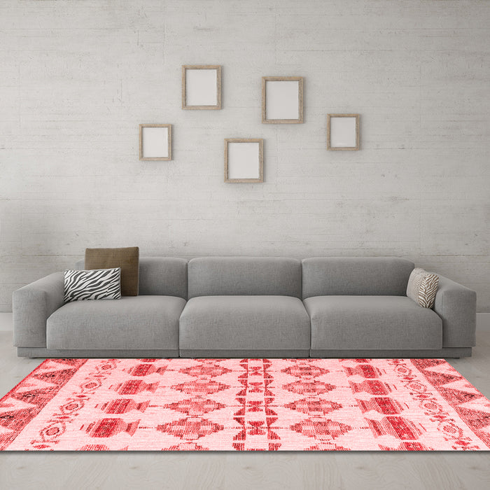 Modern Red Washable Rugs
