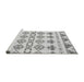 Sideview of Machine Washable Abstract Gray Modern Rug, wshabs4826gry