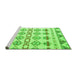 Sideview of Machine Washable Abstract Green Modern Area Rugs, wshabs4826grn