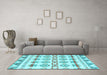 Machine Washable Abstract Light Blue Modern Rug in a Living Room, wshabs4826lblu