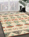 Machine Washable Abstract Khaki Gold Rug in a Family Room, wshabs4826