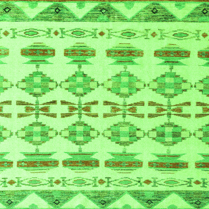 Square Machine Washable Abstract Green Modern Area Rugs, wshabs4826grn