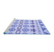 Sideview of Machine Washable Abstract Blue Modern Rug, wshabs4826blu