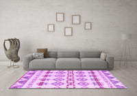 Machine Washable Abstract Purple Modern Rug, wshabs4826pur