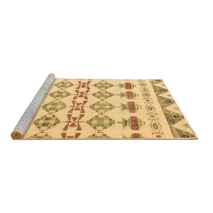 Sideview of Machine Washable Abstract Brown Modern Rug, wshabs4826brn