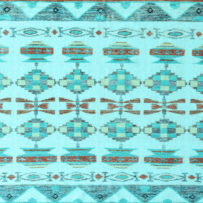 Square Abstract Light Blue Modern Rug, abs4826lblu