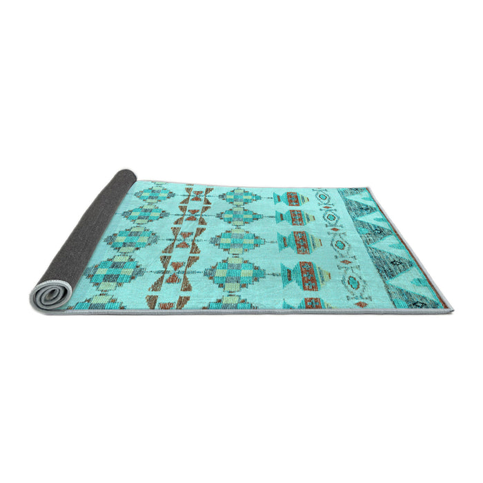 Sideview of Abstract Light Blue Modern Rug, abs4826lblu
